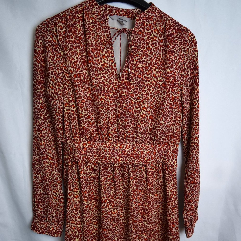 #190 H&M Dress Red Animal Print Pattern
